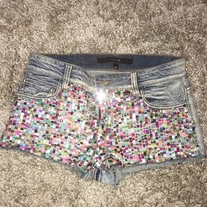 Sequined Joe’s Jeans cut-offs